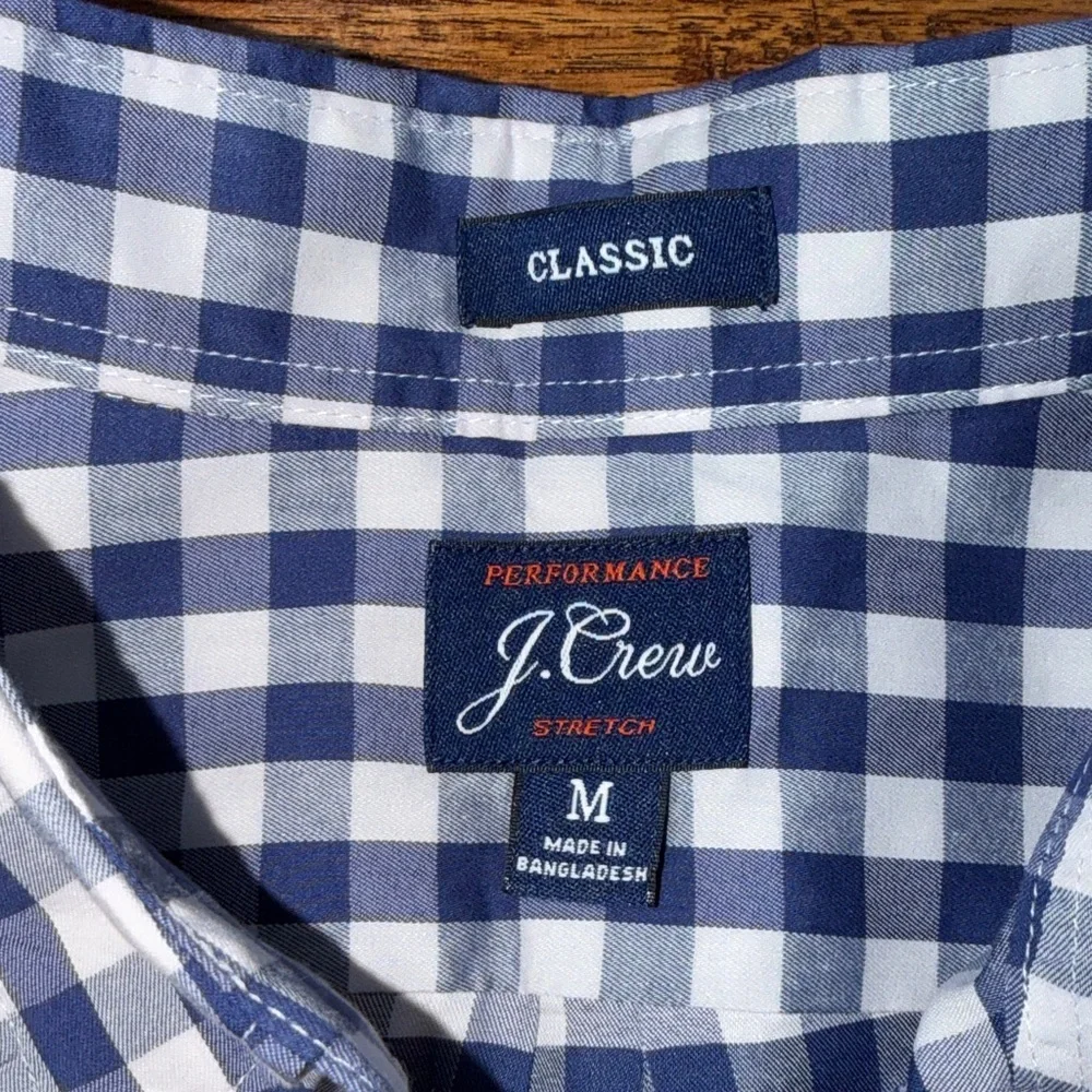 J. Crew Classic Performance Stretch Button Down Shirt, Size Medium
